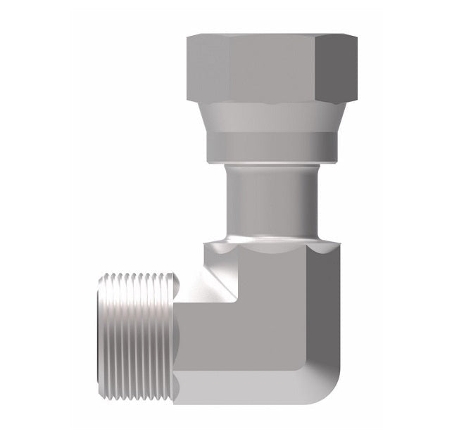 FF2098T0808-213 Aeroquip by Danfoss | ORS Male/ORS Female 90° Elbow Adapter | -08 Male O-Ring Face Seal x -08 Female O-Ring Face Seal | Viton O-Ring | Steel