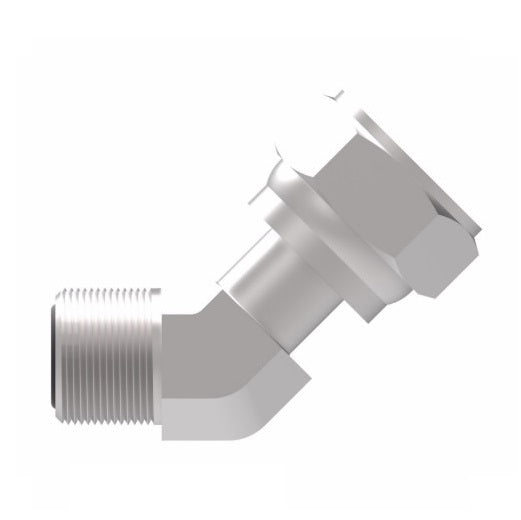 FF2133T1212S Aeroquip by Danfoss | ORS Male/ORS Female 45° Elbow Adapter | -12 Male O-Ring Face Seal x -12 Female O-Ring Face Seal | Steel