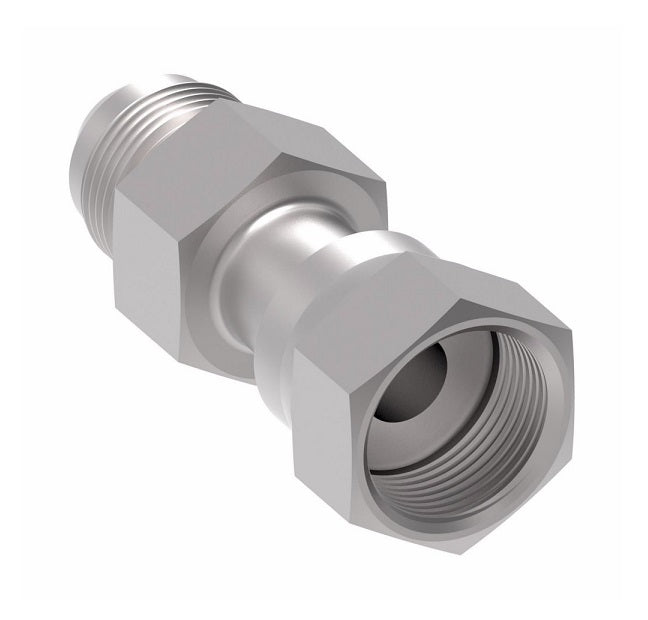 FF2209T0404S Aeroquip by Danfoss | ORS Female Swivel / Male 37° JIC Flare Adapter | -04 Female O-Ring Face Seal Swivel x -04 Male 37° JIC Flare | Steel