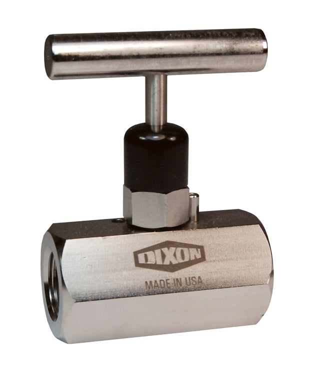 FFS404 by Dixon Valve | Mini Needle Valve | T Design Handle | 1/2" Female NPT x 1/2" Female NPT | 316 Stainless Steel