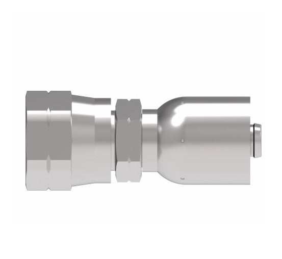 FJ3094-0405S Aeroquip by Danfoss | Female SAE 45° Swivel 100R5 Crimp Fitting | FJ Series | -04 Female SAE 45° Swivel x -05 Hose Barb | Steel