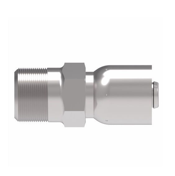 FJ3152-0606S Aeroquip by Danfoss | Male Pipe 100R5 Crimp Fitting | FJ Series | -06 Male Pipe x -06 Hose Barb | Steel