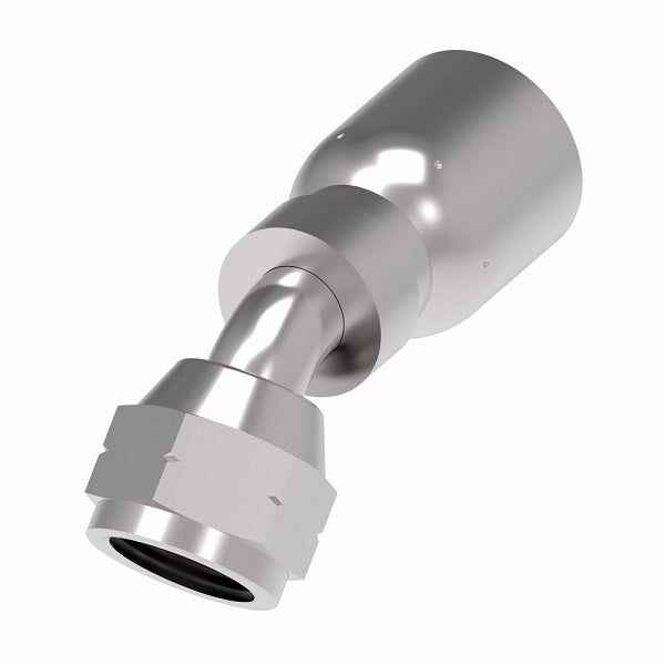 FJ3246-1212S Aeroquip by Danfoss | Female SAE 45° Swivel 45° Elbow 100R5 Crimp Fitting | FJ Series | -12 Female SAE 45° Swivel x -12 Hose Barb | Steel
