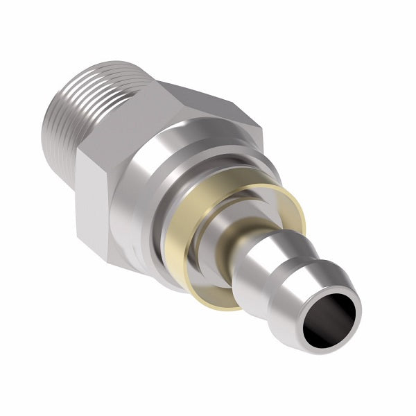 FJ9068-0404S Aeroquip by Danfoss | Male Pipe Swivel Socketless Reusable Hose Fitting | FJ Series | -04 Male Pipe Swivel x -04 Push-On Hose Barb | Steel