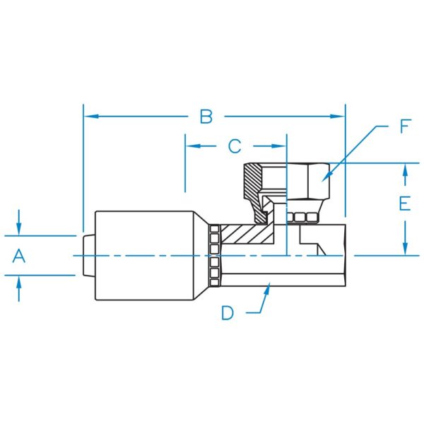 FJX90B-0810-K2 by Kurt Hydraulic | K2 Series | 1/2" Hose Barb x 5/8" Female 37° JIC Swivel Block Style| 90° Elbow | Carbon Steel