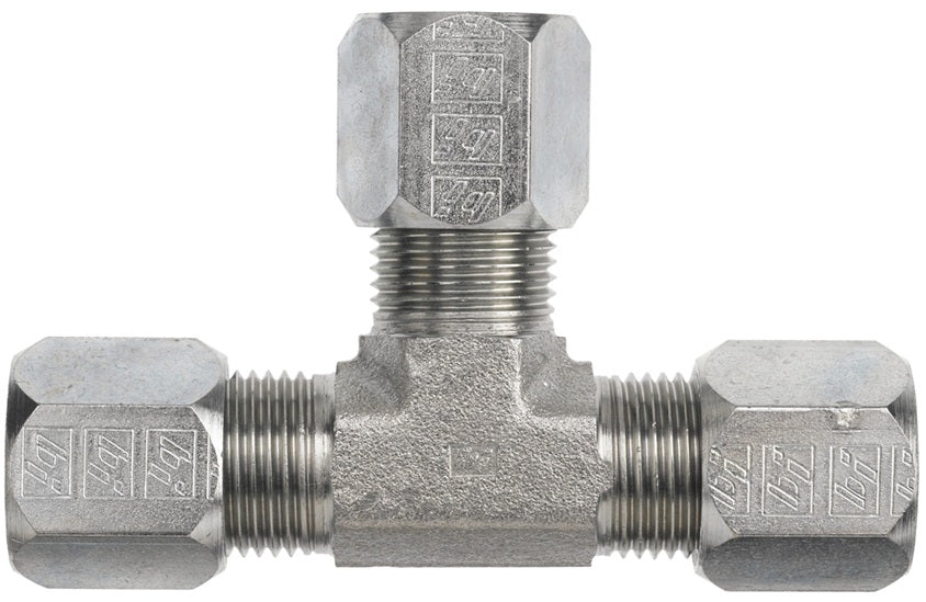 FLC2603-03 by Dixon Valve | Flareless Bite Type Fitting | Tube Union | Tee | 3/16" Male Tube | Steel