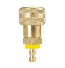 FM1713 by ZSi-Foster | Quick Disconnect | 1-Way Automatic Socket | 3/8" ID | Push-On Hose Stem | Brass