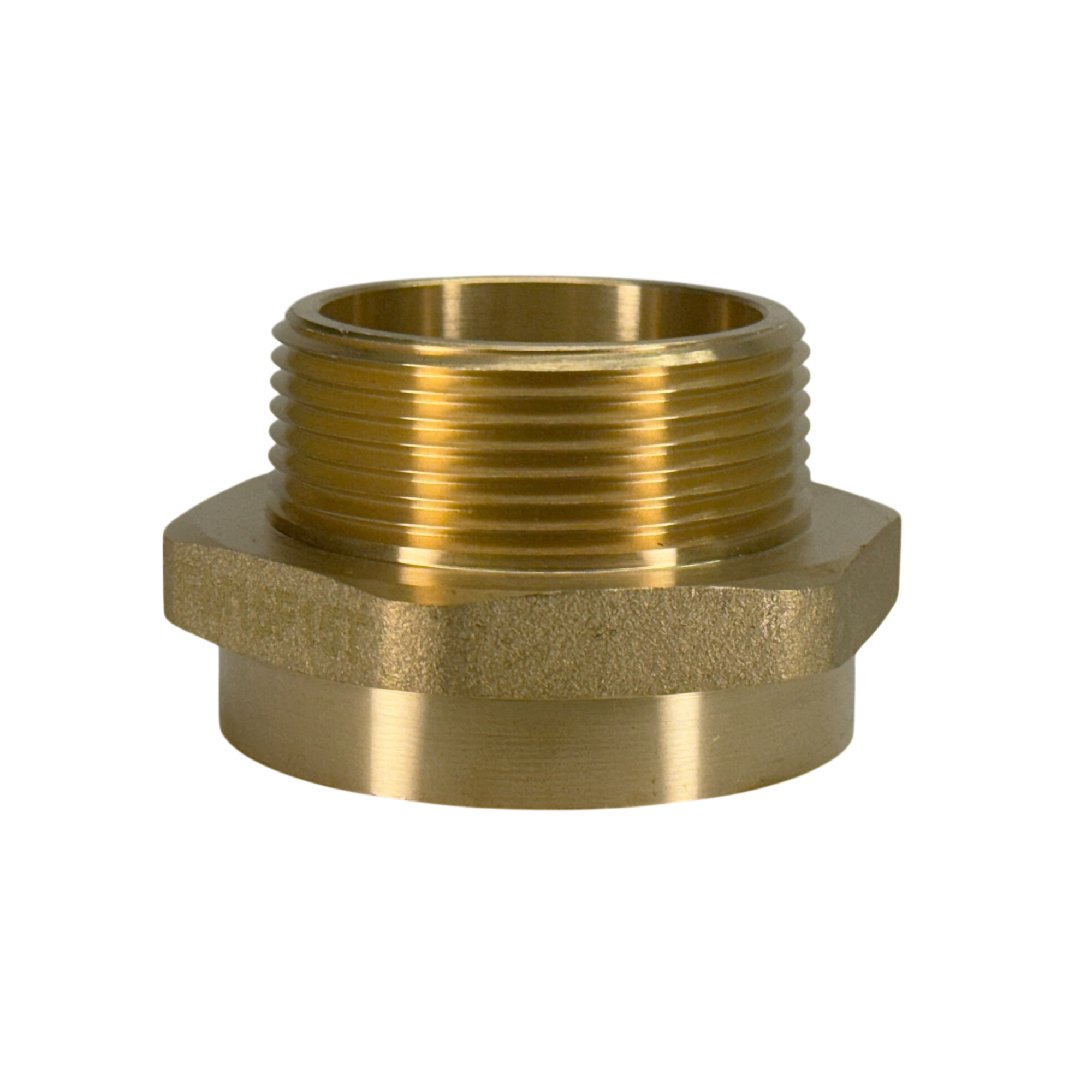 FM15F15T Dixon Cast Brass Female to Male Hex Nipple - 1-1/2" Female NST(NH) x 1-1/2" Male NPT