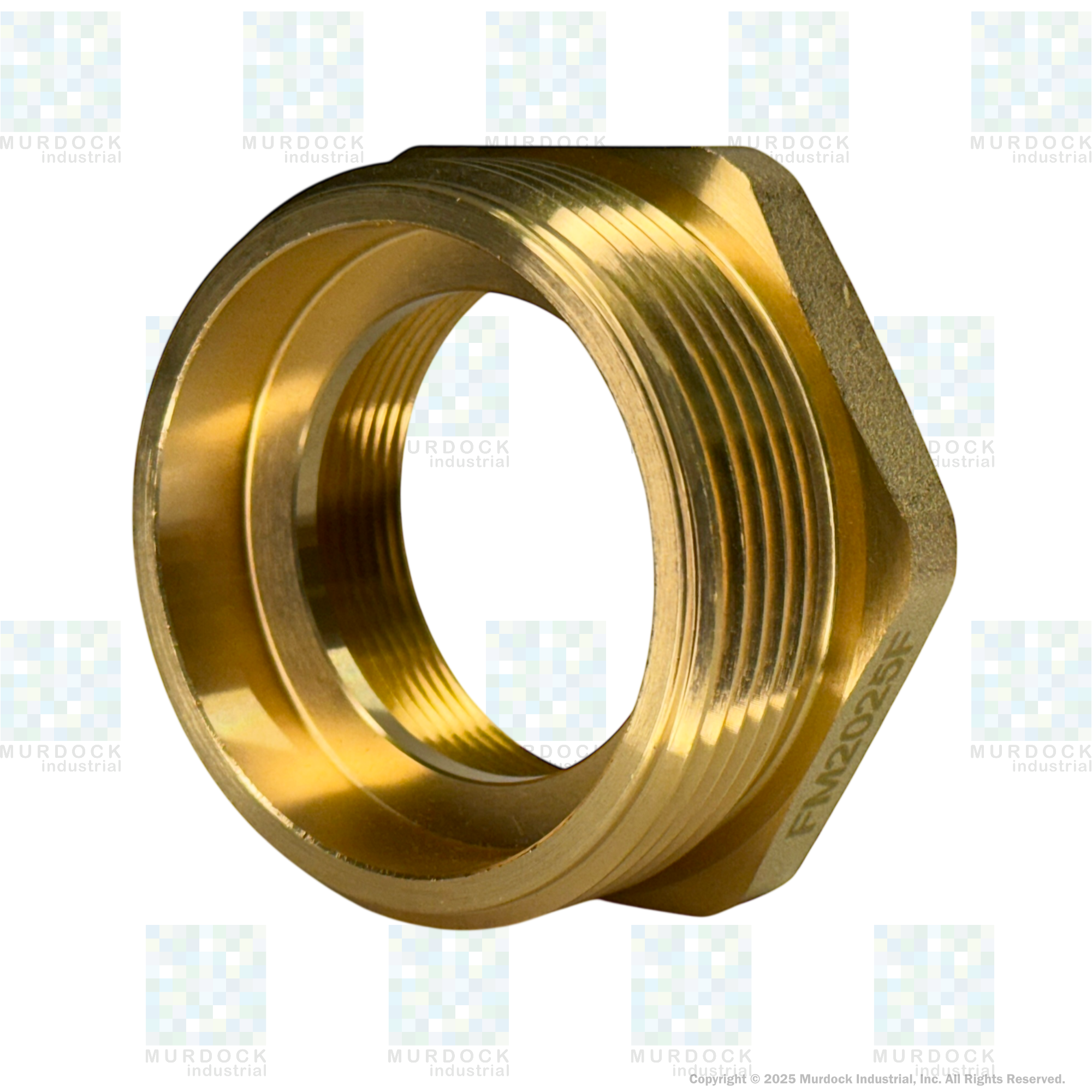 FM2025F Dixon Cast Brass Female to Male Hex Nipple - Increaser / Reducer - 2" Female NPT x 2-1/2" Male NST(NH)