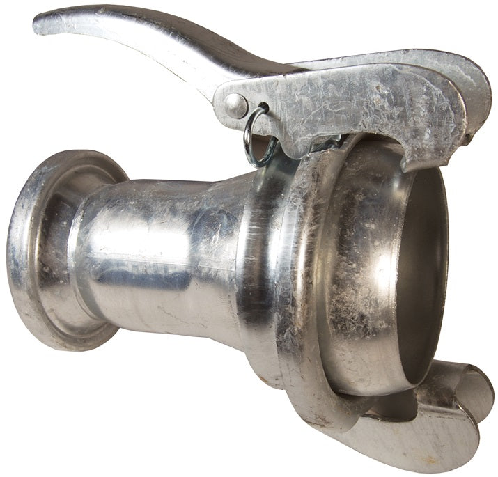 FMI319810 by Dixon Valve | Type B (Bauer Style) Quick Connect Fitting | Increaser | 8" Female Size x 10" Male Size | Galvanized Steel