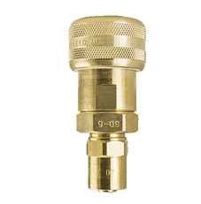 FMSD9-5 by ZSi-Foster | Quick Disconnect | 1-Way Automatic Socket | 3/8" ID x 11/16" OD | Reusable Hose End | Brass