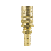 FS308HF by ZSi-Foster | Quick Disconnect | FJT Series | 3/8" High Flow Straight-Thru Socket | 1/2" ID Hose Stem | Straight | Brass