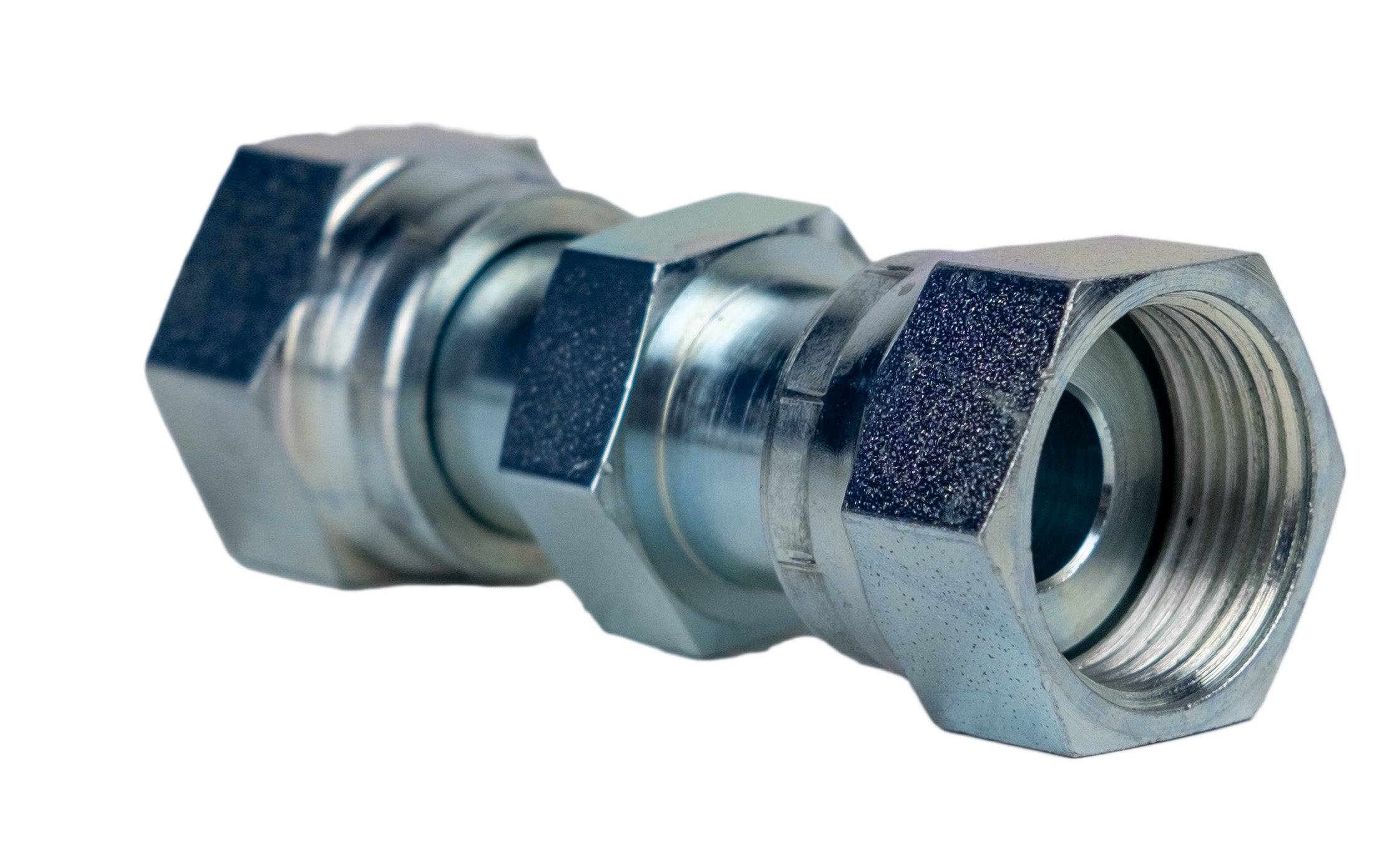 FS65101616 by Midland | Hydraulic Adapter | Flat Face O-Ring Union | 1" Female O-Ring Face Seal x 1" O-Ring Face Seal | Steel