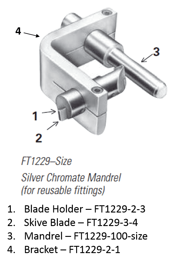 FT1229-32 Aeroquip by Danfoss | Mandrel External Skiving Tool | Silver | Chromate (for Reusable Fittings)