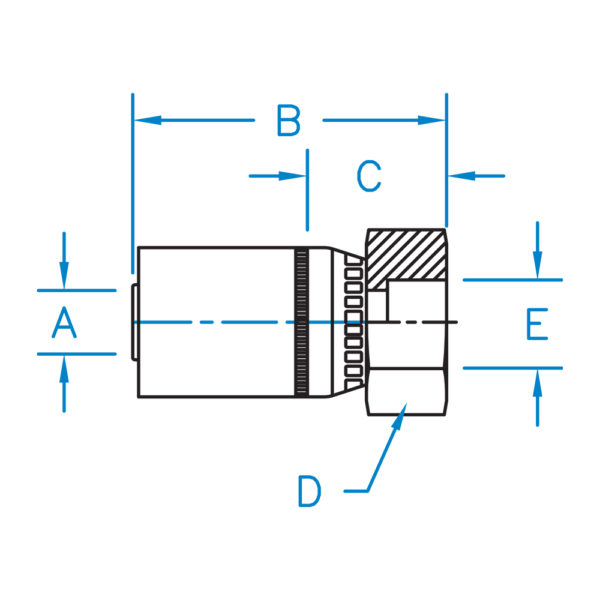 FW-08-08 by Kurt Hydraulics | Female Weld Fitting for 1/2" Hose ID