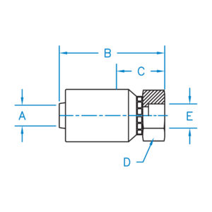 FW-16-16-W by Kurt Hydraulics | Female Weld Fitting | Rigid | for 1" Hose ID