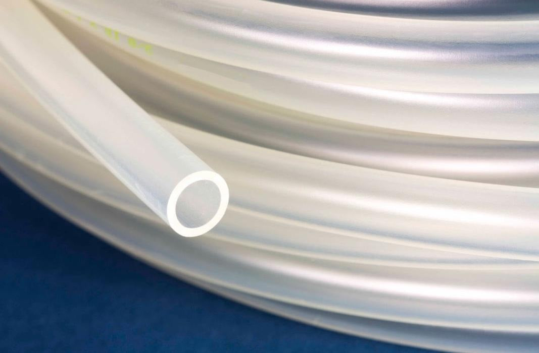 AE300027 Versilon™ by Saint Gobain | Formulation 2001 | Plasticizer-Free Chemical Resistant Pump Tubing | 3/8" ID x 1/2" OD x 1/16" Wall | 50' Package Length
