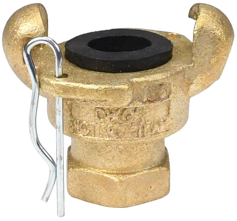 GAB13 Global Air King® by Dixon Valve | Pneumatic Fitting | 2-Lug Threaded End | Chicago Style x 1" Female NPT | Brass