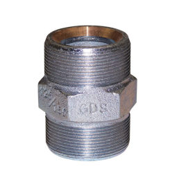 GDS-075-B by Midland | Ground Joint Coupling | High Pressure Double Spud | 3/4" | Straight | Iron