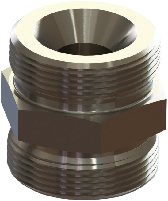 GDS-12 by Campbell Fittings | Ground Joint Coupling | Double Spud | 3" Male NPT Thread x Wing Nut Thread | Straight | Ductile Iron