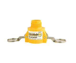 GHMT075B by Banjo | Garden Hose Fitting | Part B | 3/4" Female Coupler x 3/4" Male GHT | 300 PSI | Yellow | Polypropylene | Pack of 10