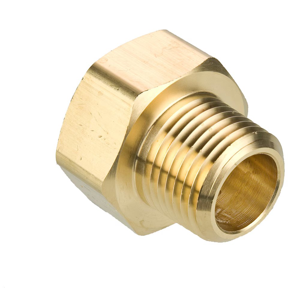 83GH-12-12 by Parker | Garden Hose Fittings | 3/4" Female Hose Thread x 3/4" Male Pipe Thread | 1-3/16" Hex | 1.22" Length | Straight | Brass | Pack of 10