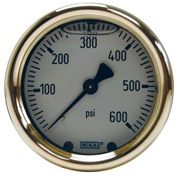 GLBRC2000 by Dixon Valve | Liquid Filled Gauge | Center Back Mount | 2-1/2" Face | 1/4" Center Back Mount | 0-2000 PSI Range | Brass