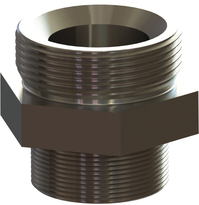 HMS-4 by Campbell Fittings | Male Spud | 1" Male NPT Thread x Wing Nut Thread | Straight | Steel