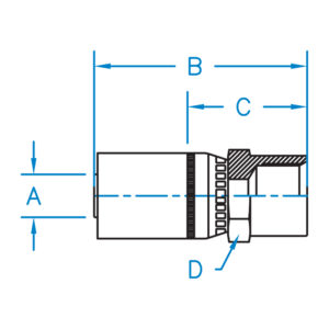 GT-06-08 by Kurt Hydraulics | Jump Size | Female Grease Tap | Rigid | for 3/8" Hose ID