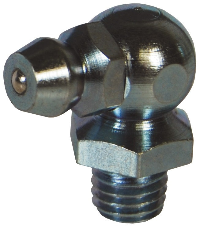GWHZ090 by Dixon Valve | Grease Whip Zerk Fitting | 90° Elbow | 1/8 Male NPT x Zerk End | Zinc Plated Steel