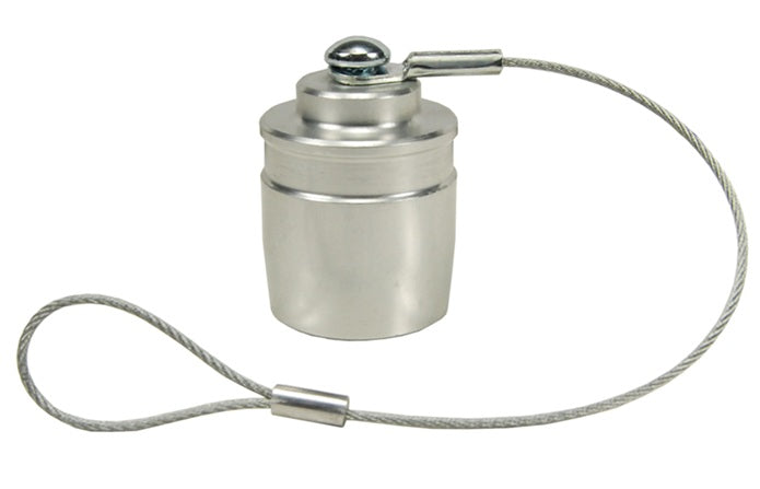 H6DC-A by Dixon Valve | Hydraulic Quick Disconnect Coupling | H-Series | ISO-B Interchange Plug Rigid Dust Cap | Fits 3/4" Body Size | Aluminum with Steel Cable