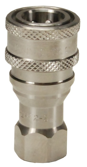 4HBF4-S by Dixon Valve | Hydraulic Quick Disconnect Coupling | H-Series | 1/2" Female BSPP x 1/2" ISO-B Interchange | Socket | Nitrile Seal | 303 Stainless Steel