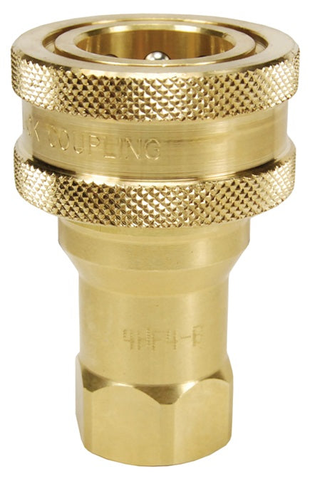4HBF4-B by Dixon Valve | Hydraulic Quick Disconnect Coupling | H-Series | 1/2" Female BSPP x 1/2" ISO-B Interchange | Socket | Nitrile Seal | Brass
