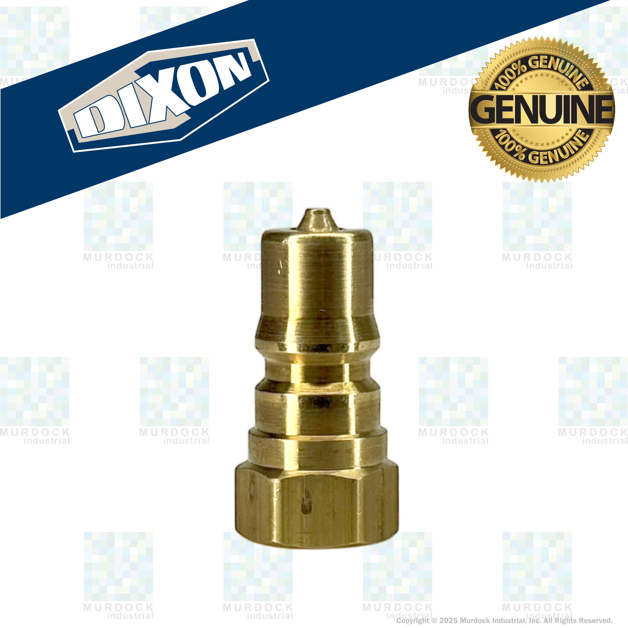 H1F1-B by Dixon Valve | Hydraulic Quick Disconnect Coupling | H-Series | 1/8" Female NPTF x 1/8" ISO-B Interchange | Plug | Brass