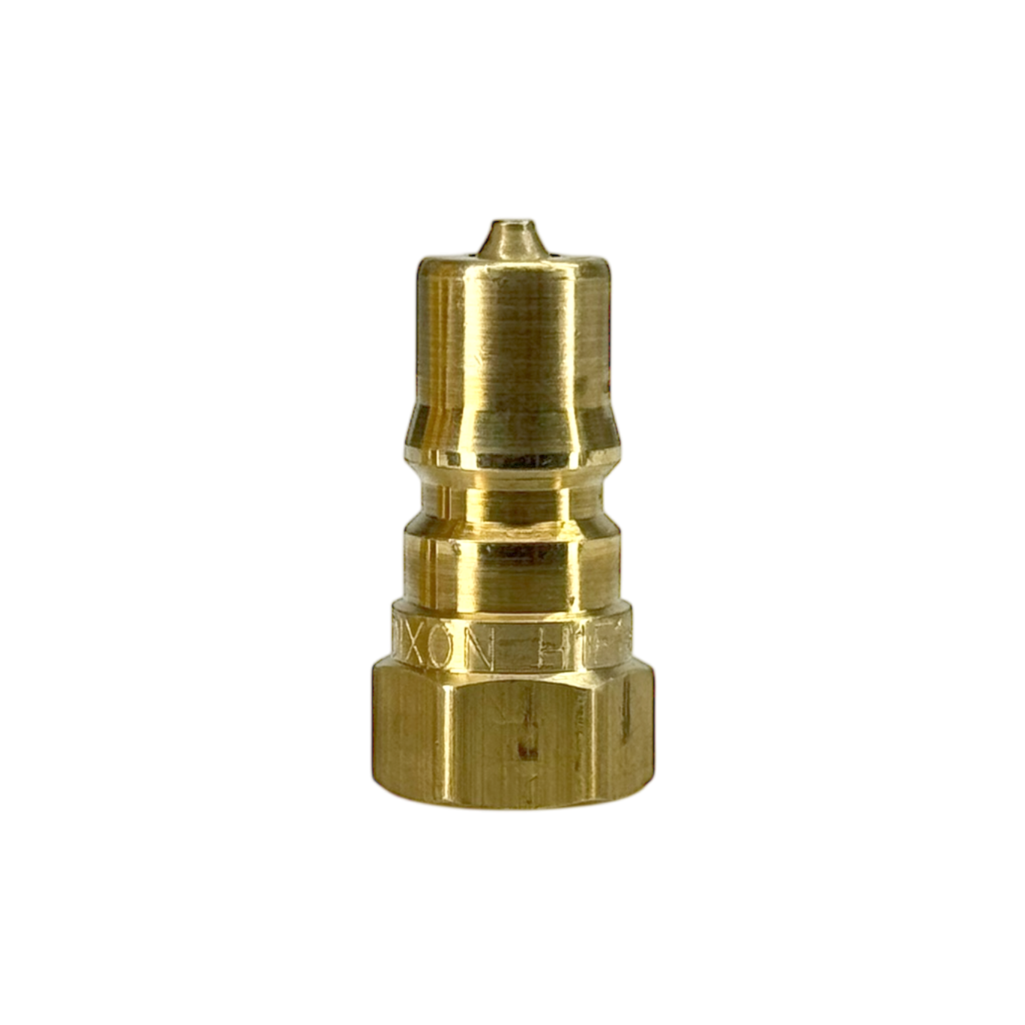 H2F2-B by Dixon Valve | Hydraulic Quick Disconnect Coupling | H-Series | 1/4" Female NPTF x 1/4" ISO-B Interchange | Plug | Brass