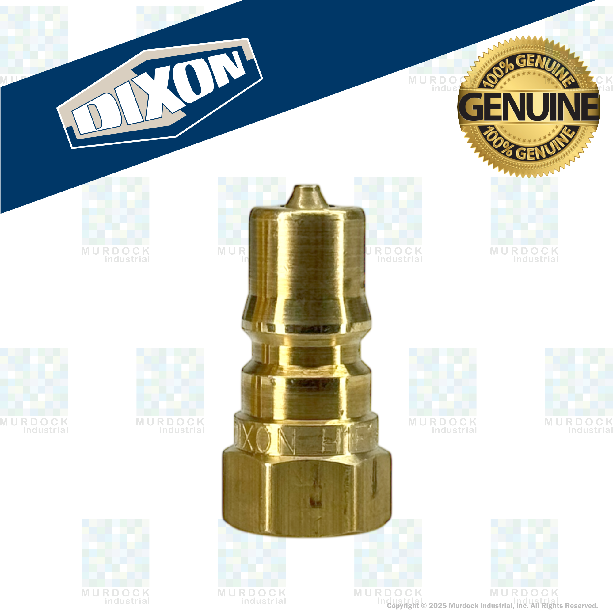 H2F2-B by Dixon Valve | Hydraulic Quick Disconnect Coupling | H-Series | 1/4" Female NPTF x 1/4" ISO-B Interchange | Plug | Brass