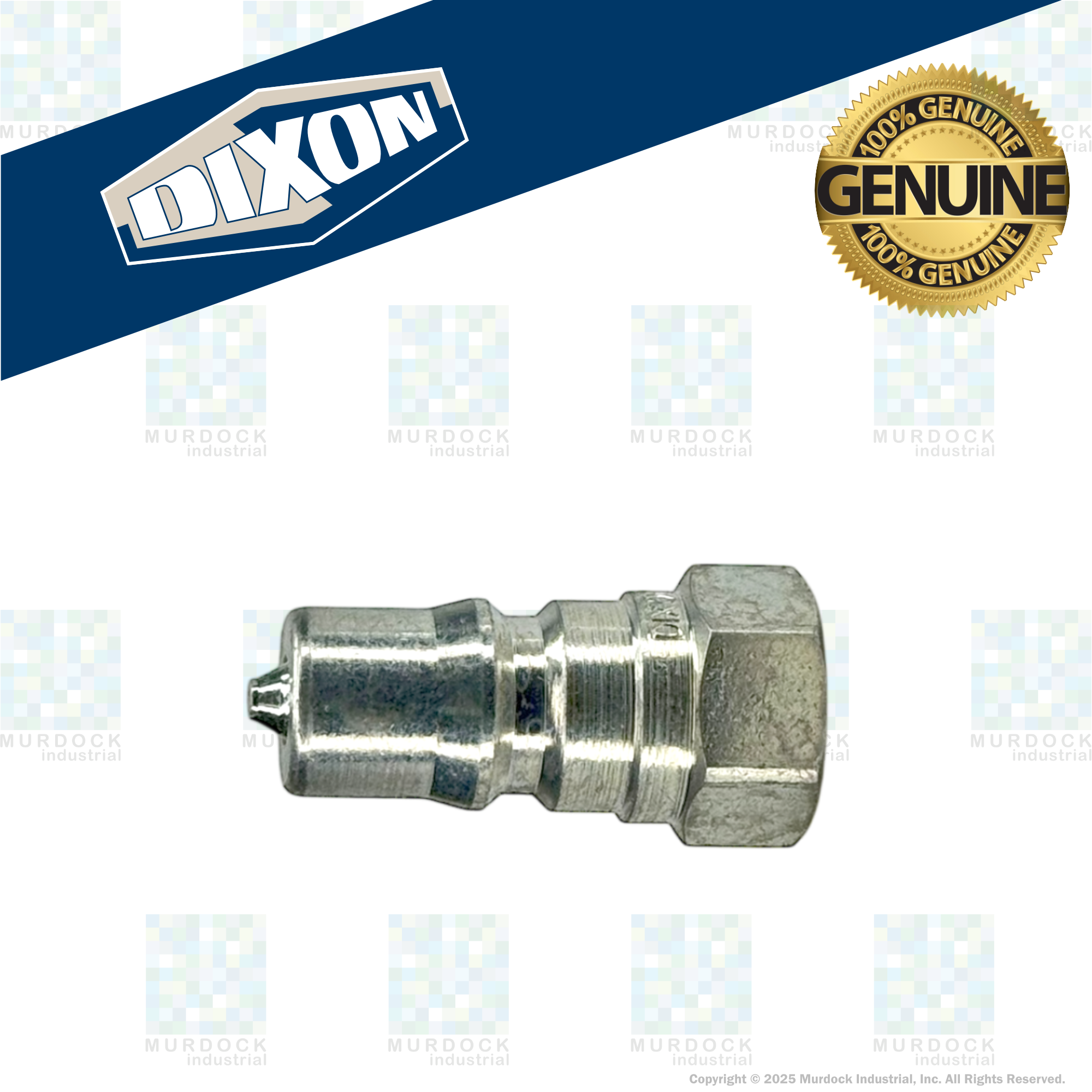 H2F2 by Dixon Valve | Hydraulic Quick Disconnect Coupling | H-Series | 1/4" Female NPTF x 1/4" ISO-B Interchange | Plug | Steel