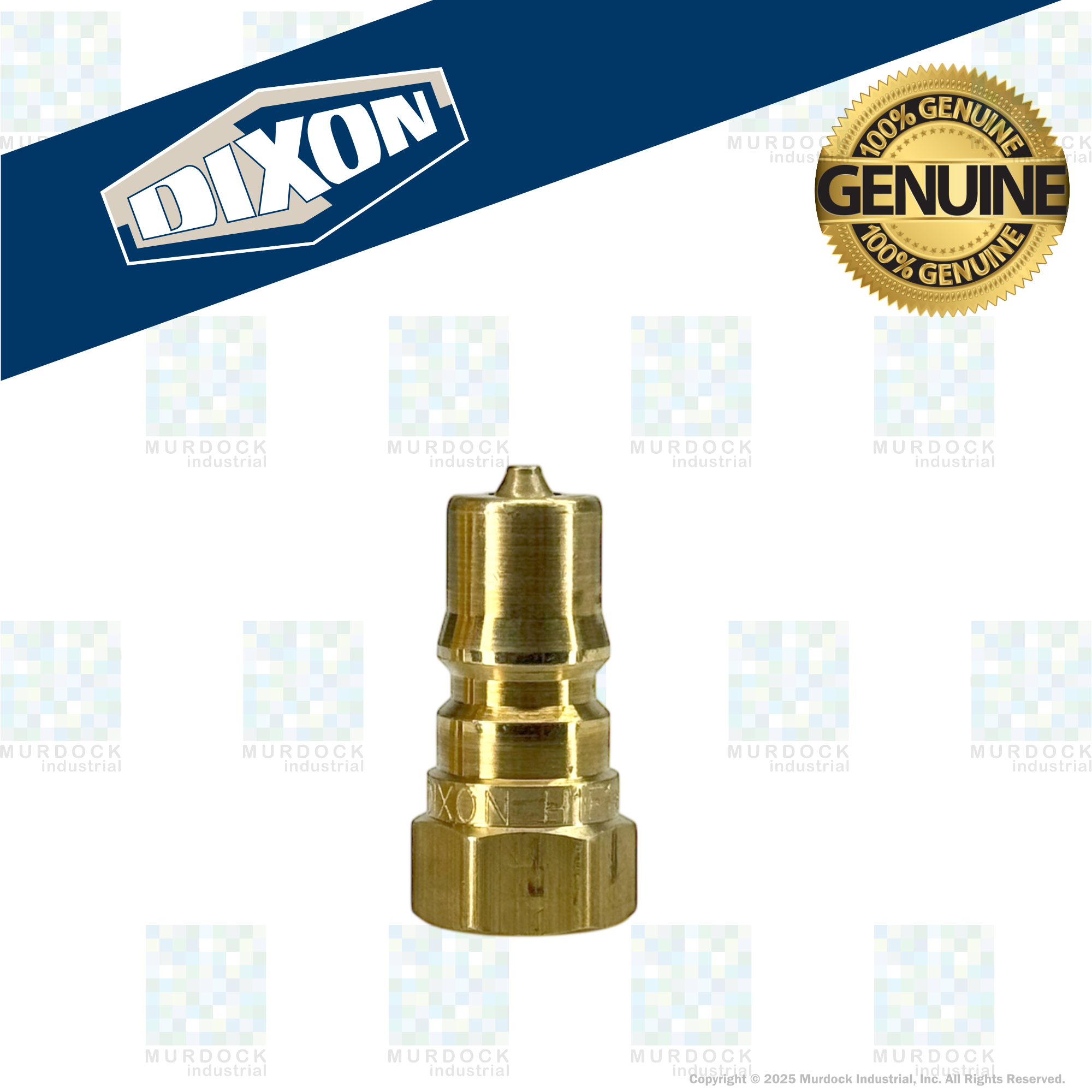 H3F3-B by Dixon Valve | Hydraulic Quick Disconnect Coupling | H-Series | 3/8" Female NPTF x 3/8" ISO-B Interchange | Plug | Brass