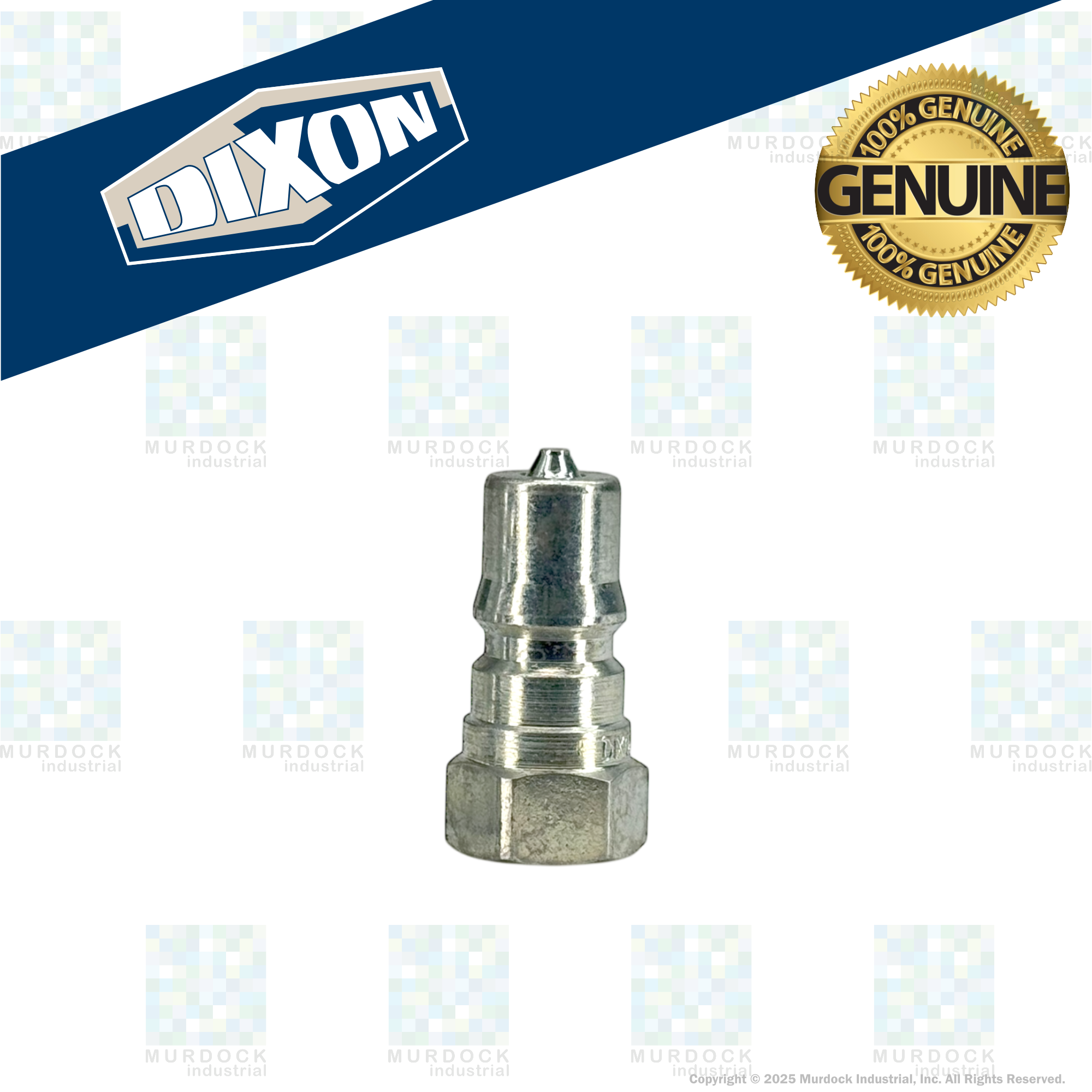 H3F3 by Dixon Valve | Hydraulic Quick Disconnect Coupling | H-Series | 3/8" Female NPTF x 3/8" ISO-B Interchange | Plug | Steel