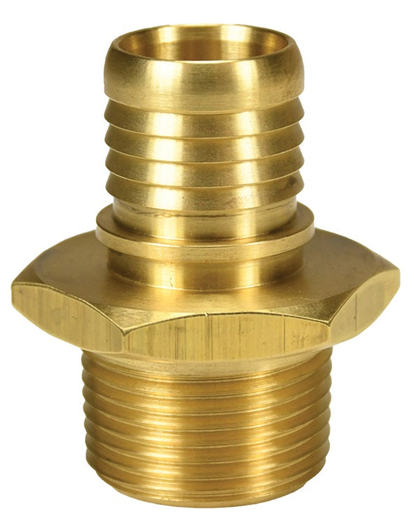 H5222CS by Dixon Valve | Holedall® Crimp Fuel Oil Male Coupling | 1-1/4" Male NPT x 1-1/4" Hose ID | Brass