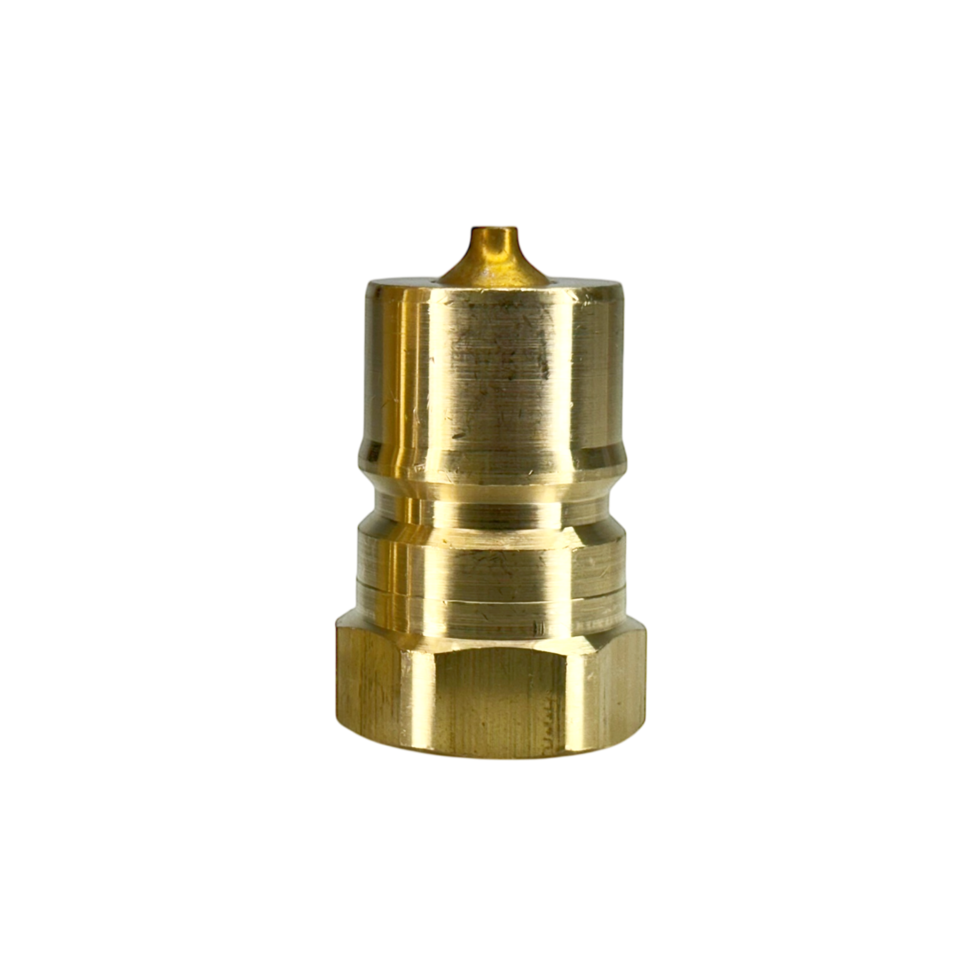 H6F6-B by Dixon Valve | Hydraulic Quick Disconnect Coupling | H-Series | 3/4" Female NPTF x 3/4" ISO-B Interchange | Plug | Brass