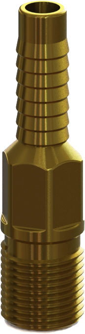 HAB-2 by Campbell Fittings | Threaded Combination Nipple | 1/2" Male NPT Thread x 1/2" Hose Barb | Brass