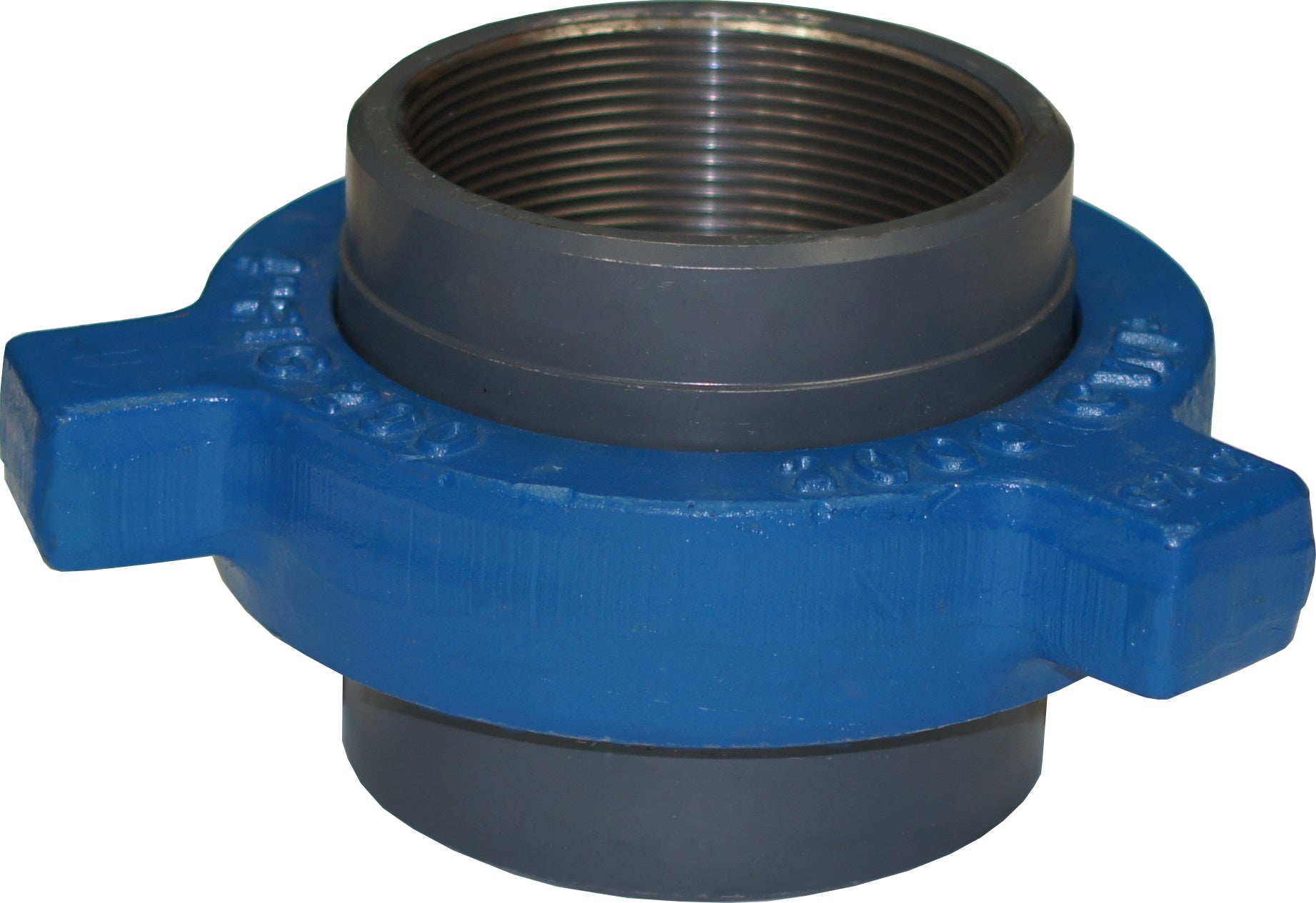 HAM206-200-SET by Midland | Hammer Union Fig 206 (2000 PSI) | 2" Male Pipe x 2" Female Pipe | Straight | Grey/Blue Steel