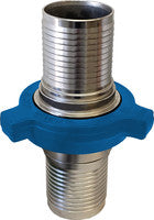 HAM206-400CR-SET by Midland | Crimplok Gasket Seal Hammer Union Fig 200/206 | 4" Hose Barb x 4" Hose Barb | Blue/Steel