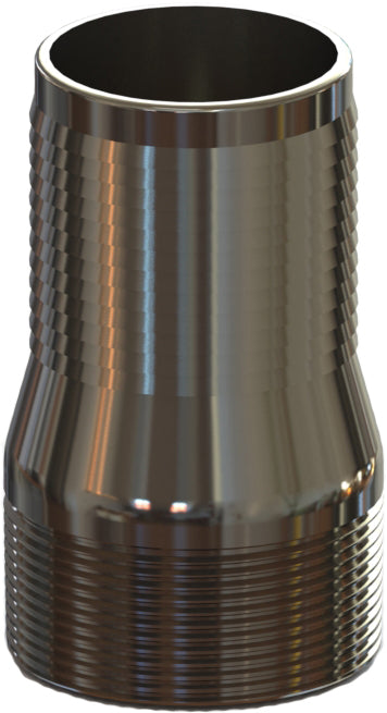 HAPS-16 by Campbell Fittings | Threaded Combination Nipple | 4" Male NPT Thread x 4" Hose Barb | Plated Steel