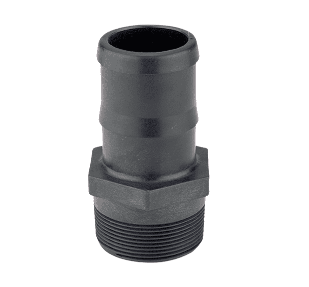 HB125-150 by Banjo | Pipe Fitting | 1-1/4" Male NPT x 1-1/2" Hose Barb | Straight | 300 PSI | Polypropylene | Pack of 10