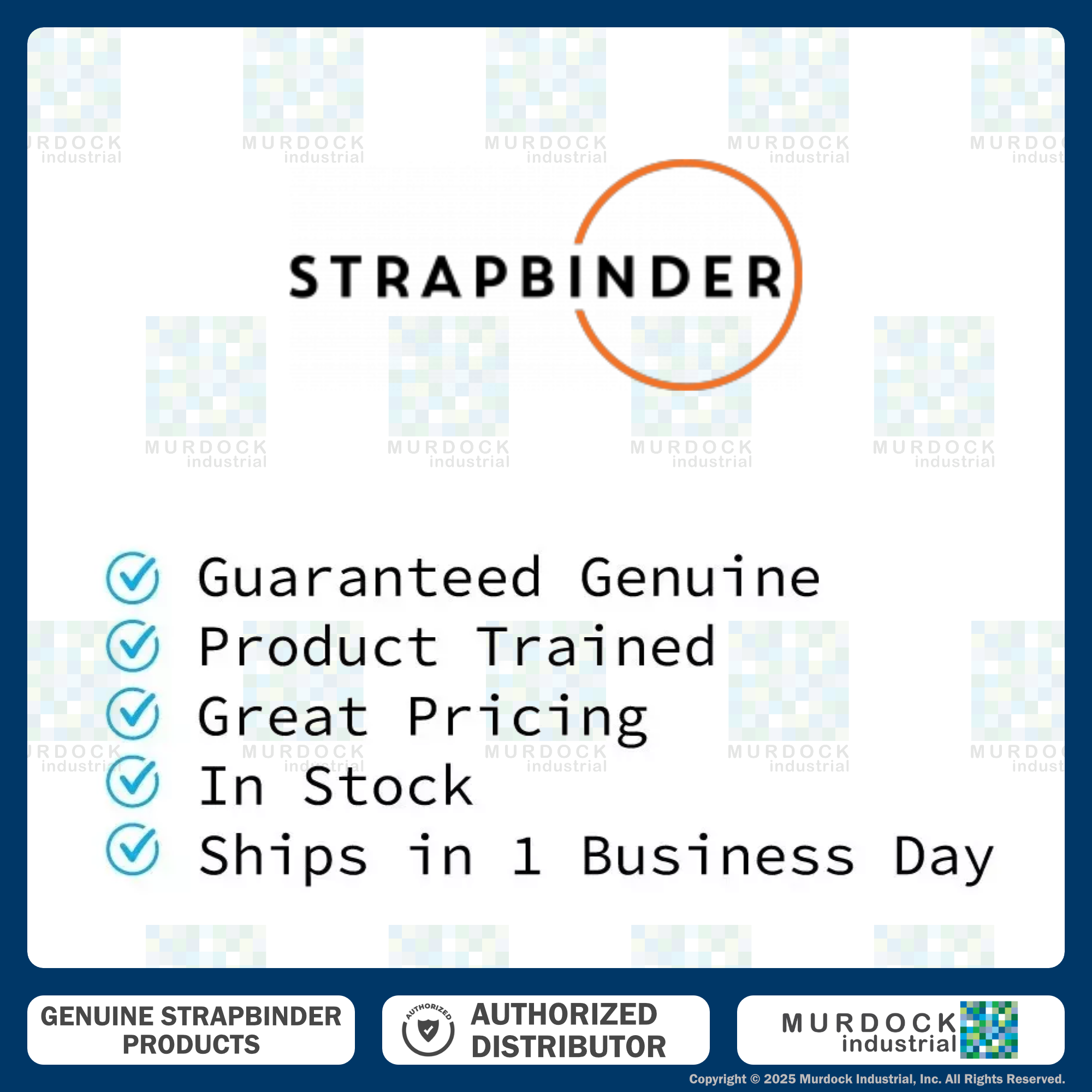 HBCP10 by Strapbinder | Center Punch Clamp | 2-1/2" ID | 5/8" Width | .027" Thickness | Galvanized Carbon Steel | Box of 50