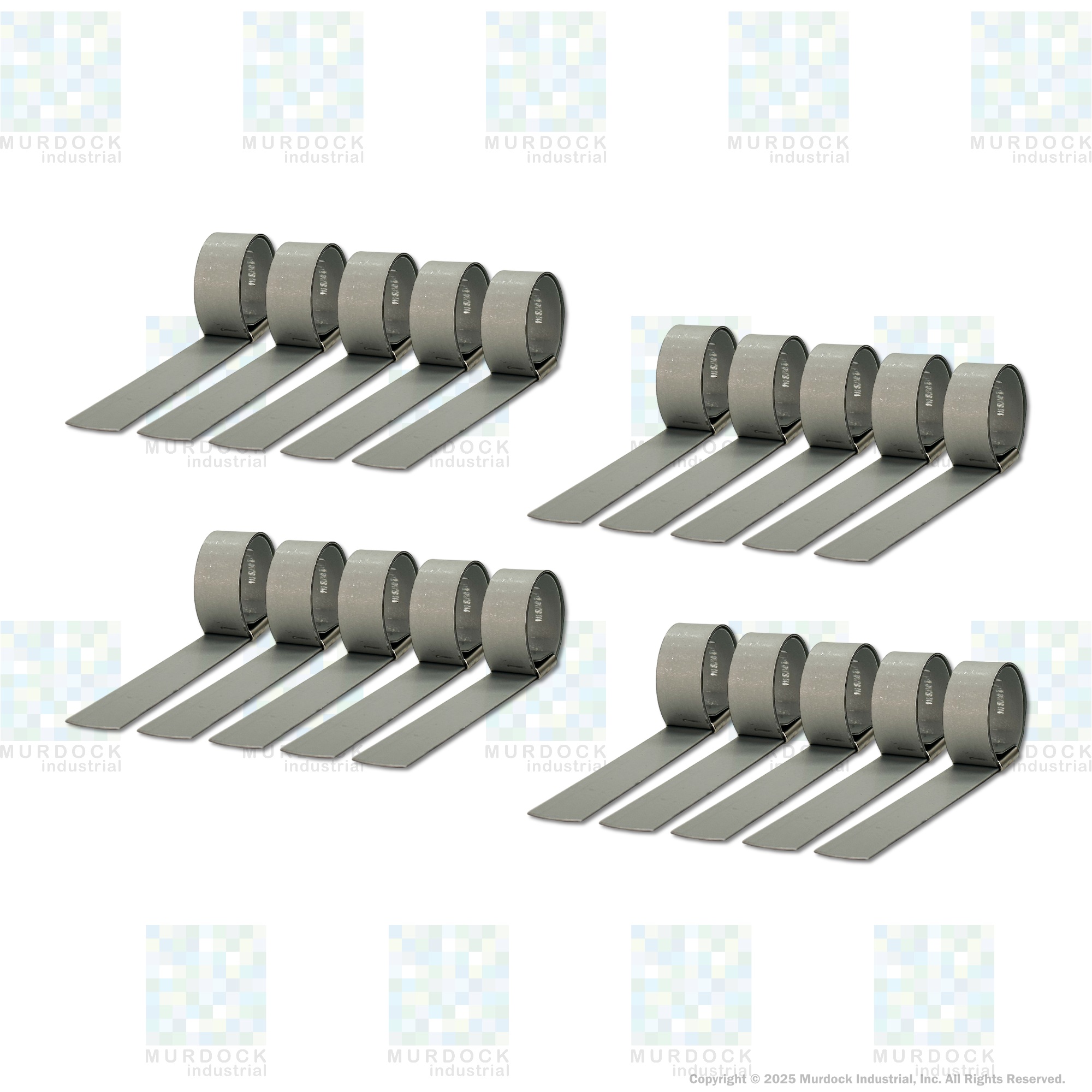 HBCP5 by Strapbinder | Center Punch Clamp | 1-1/4" ID | 5/8" Width | .027" Thickness | Galvanized Carbon Steel | Box of 100