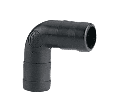 HBEL100-90 by Banjo | Pipe Fitting | 1" Hose Barb x 1" Hose Barb | 90° Elbow | 300 PSI | Polypropylene | Pack of 10