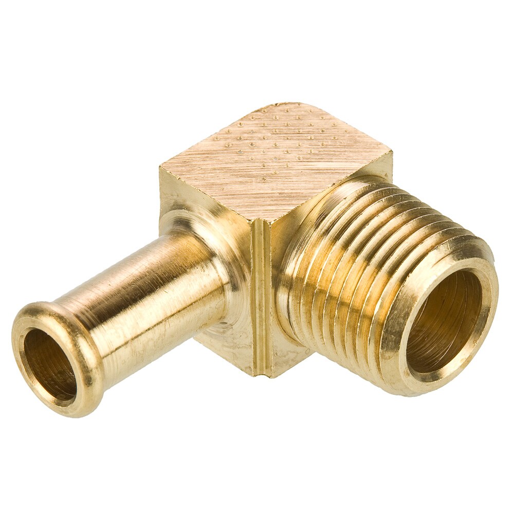269HB-12-12 by Parker | Hose Barb Fittings | 3/4" Beaded Hose Barb x 3/4" Male Pipe Thread | 90° Elbow | Brass | Pack of 10